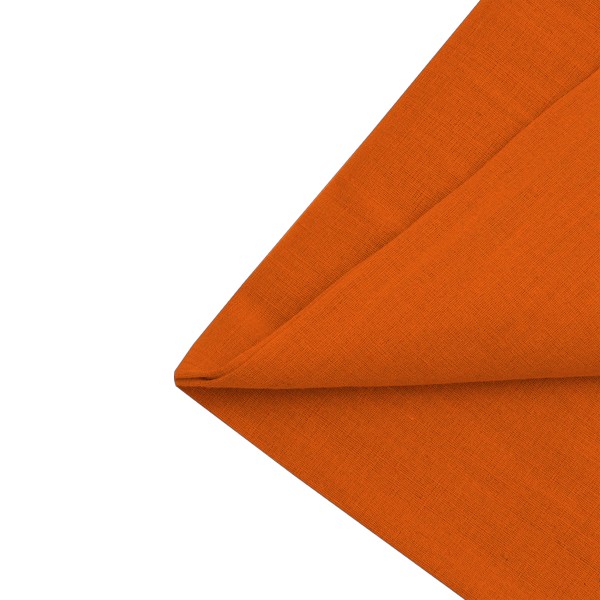 Jute Cotton Plain Fabrics Single Yarn Warp & Weaved Construction - Orange