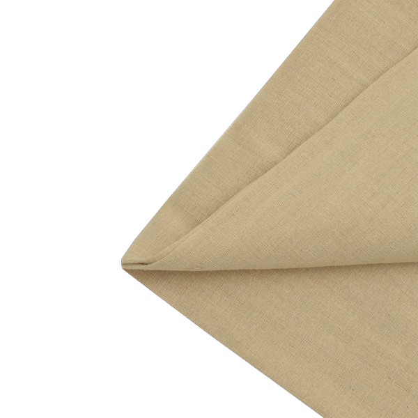 Jute Cotton Plain Fabrics Single Yarn Warp & Weaved Construction - Natural