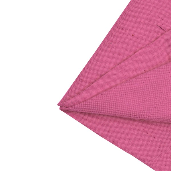 Jute Cotton Color Plain Rug Weaving Fabrics - Pink